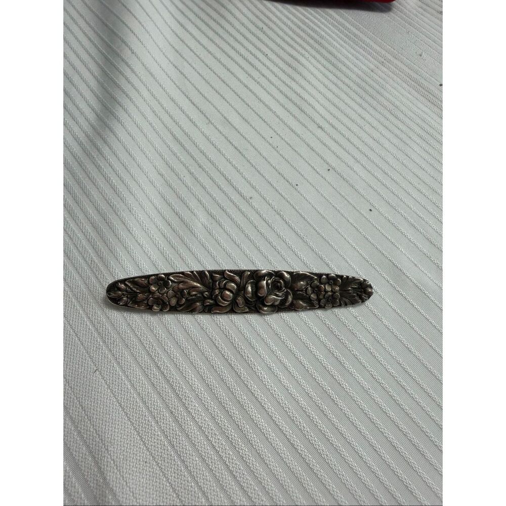 Vintage Stieff 925 Sterling Silver Floral Motif Brooch/Pin 13g